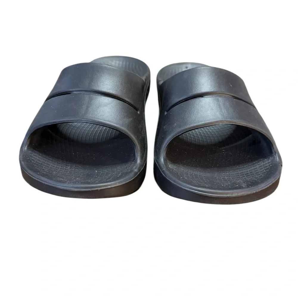OOFOS OOahh Recovery Slide Sandals Women’s Size 8 Men’s Size 6 Black - Picture 4 of 8